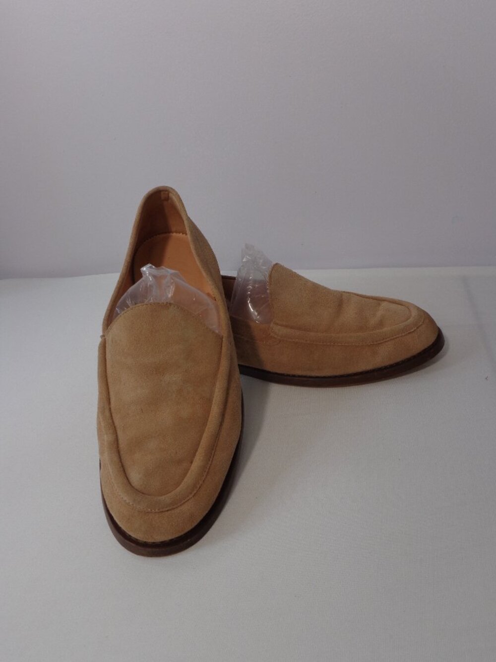 J. Crew Winona Suede Penny Loafer Slip On Tan Shoes Women's Size 8.5M